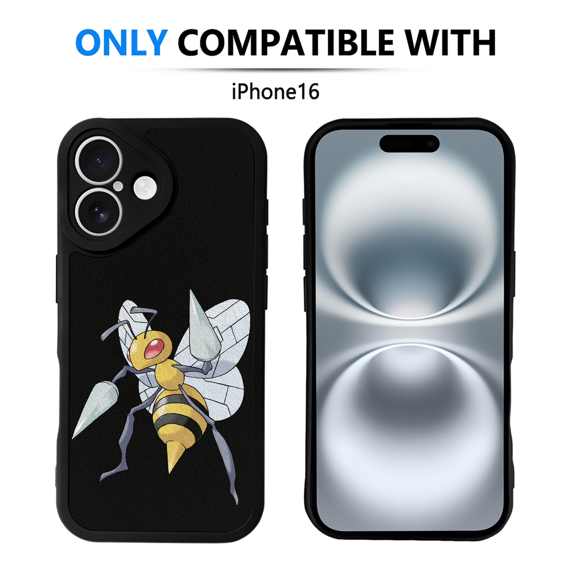 （画像用） ポケットモンスター Pokémon 【iPhone 16シリーズ対応】シリコンスマホケース（レザー調） 材質：シリコン